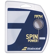 バボラ（BABOLAT）（メンズ、レディース、キッズ）硬式テニスストリング RPM パワー 12M 125 241139-125