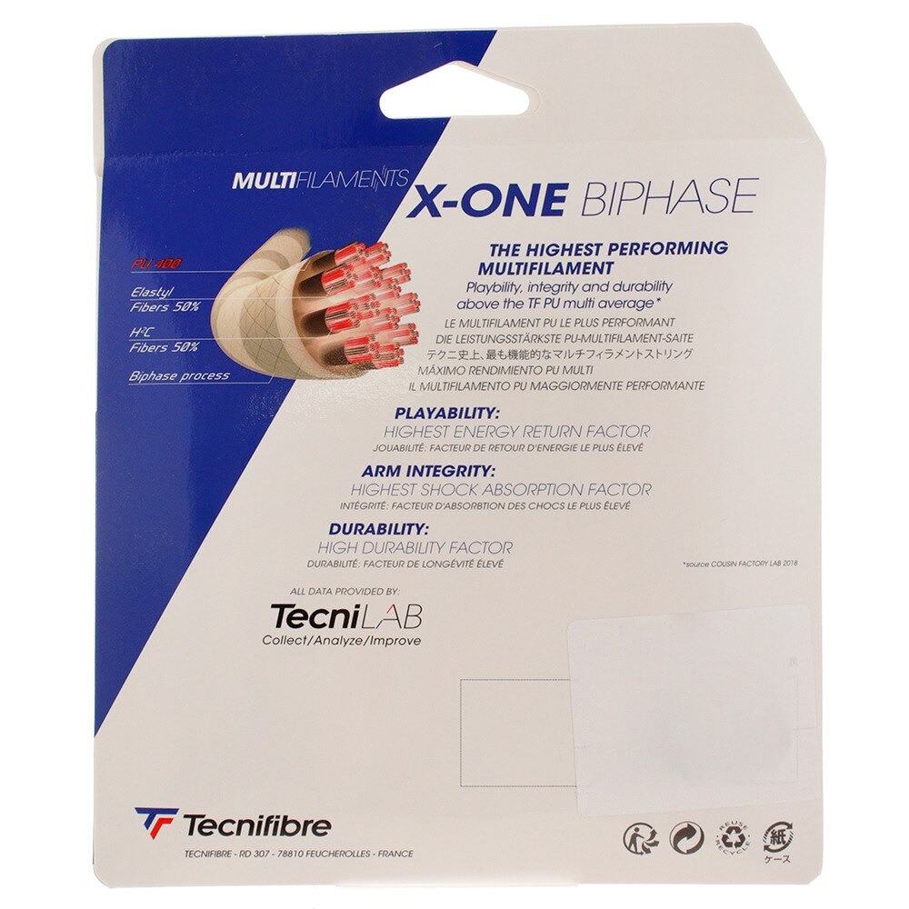 テクニファイバー（Technifibre）（メンズ、レディース）硬式テニスストリング X-ONE 1.24 TFG201NA24