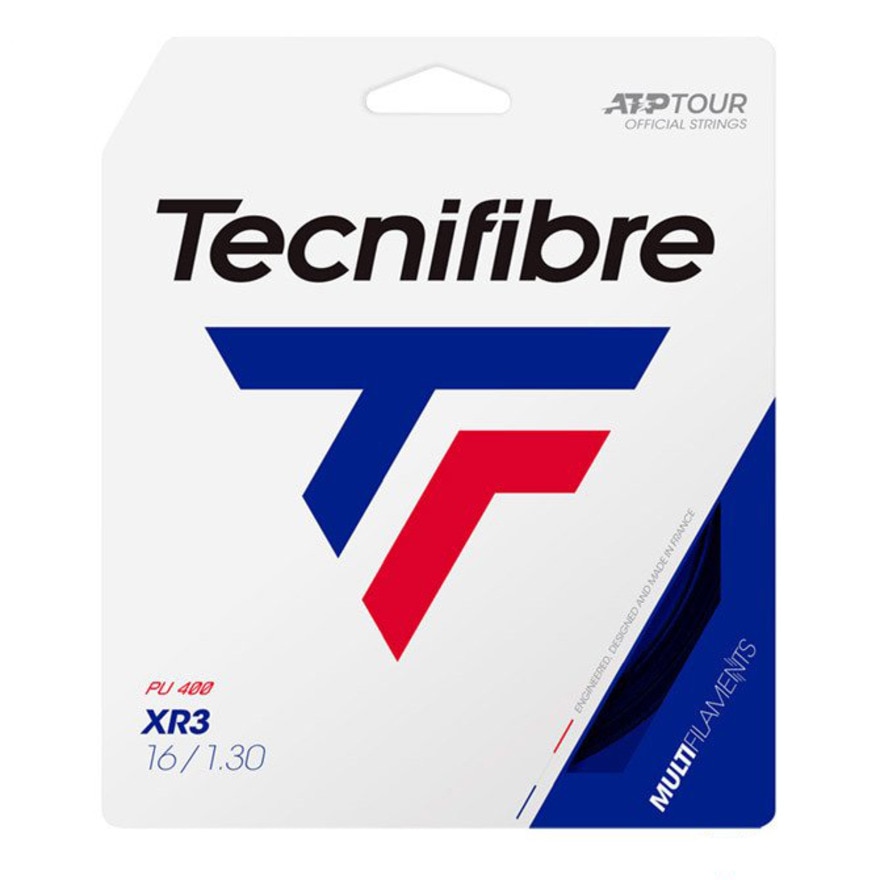 テクニファイバー（Technifibre）（メンズ、レディース、キッズ）硬式テニスストリング XR3 1.30 TFSG202-BLK-130