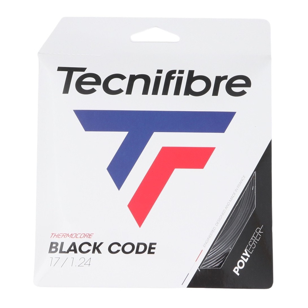 テクニファイバー（Technifibre）（メンズ、レディース、キッズ）硬式テニスストリング BLACK CODE 1.24 TFSG401-BLK-124