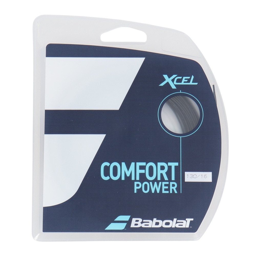バボラ（BABOLAT）（メンズ、レディース）硬式テニスストリング Xcel 12m 130 241110-BK-130