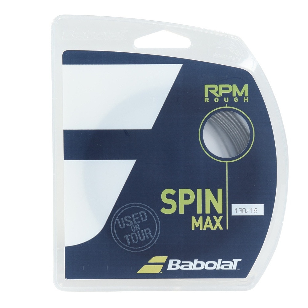 バボラ（BABOLAT）（メンズ、レディース）硬式テニスストリング RPM ROUGH 130 GY 241140-130-GY
