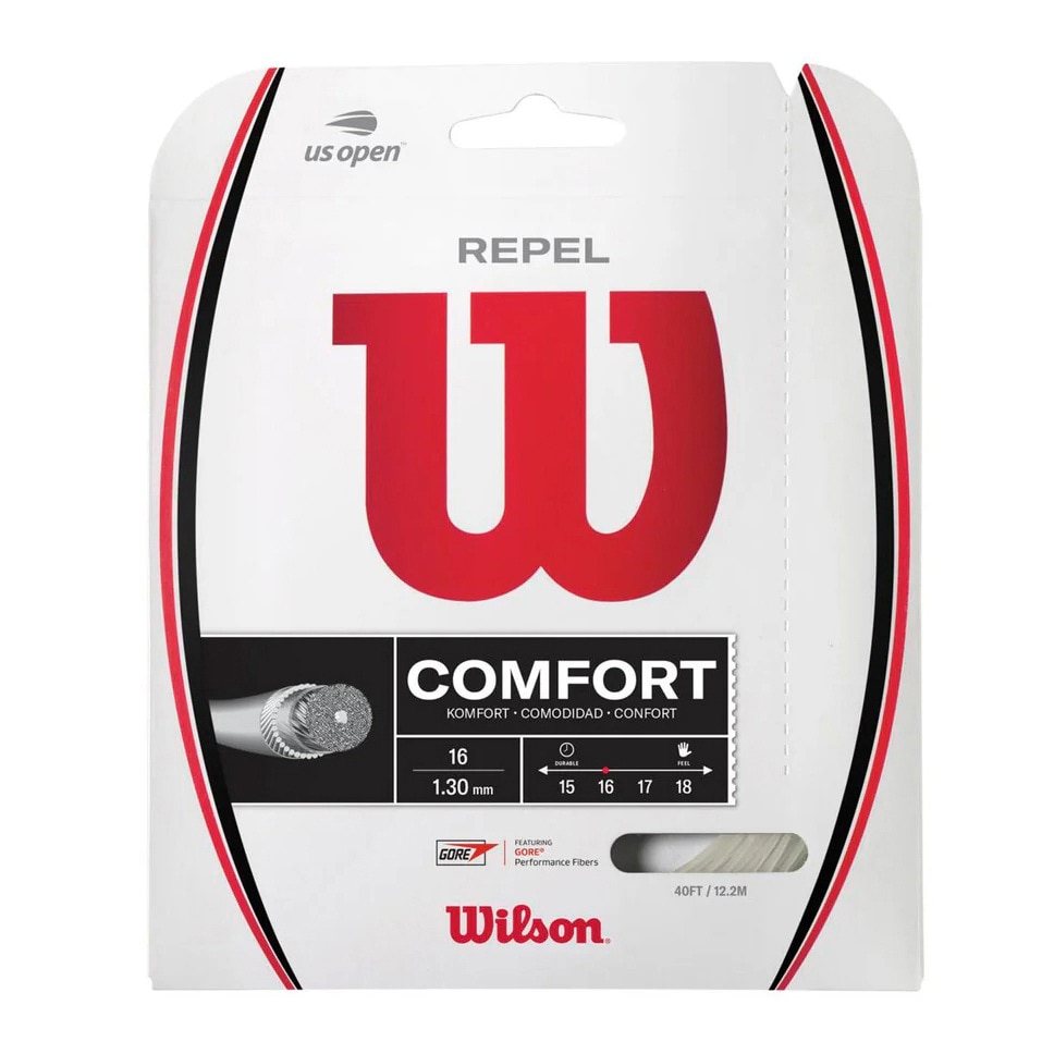 ウイルソン（Wilson）（メンズ、レディース）硬式テニスストリング REPEL 16 SET Natural 16G WR831240116