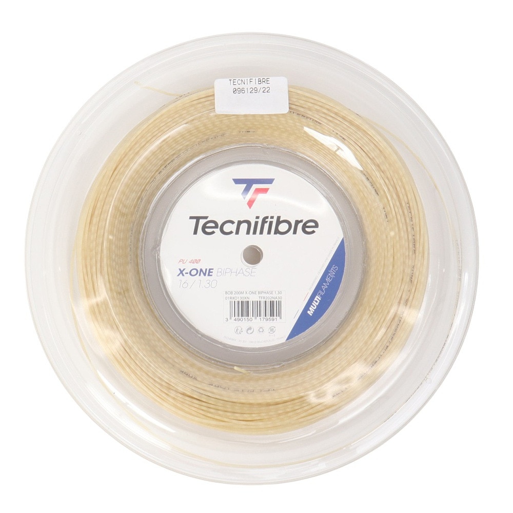 テクニファイバー（Technifibre）（メンズ、レディース、キッズ）硬式テニスストリング X-ONE BIPHASE 1.30 TFSR201-NAT-130
