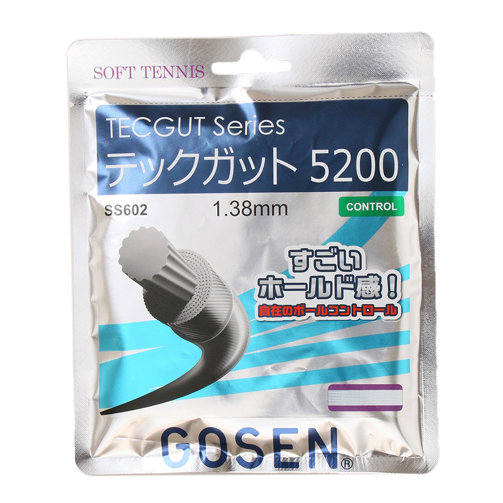 ゴーセン（GOSEN）（メンズ、レディース、キッズ）ソフトテニスストリング テックガット5200 ナチュラル SS602NA