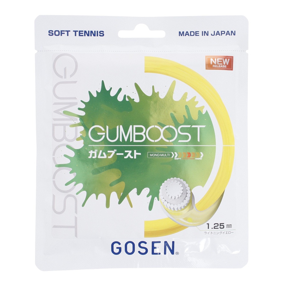 有名人芸能人】 ゴーセン GOSEN ソフトテニスガット ストリング GUM BOOST ガムブースト SSGB11 