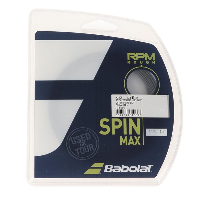 Babolat RPMラフ125ブラック ロール新品 むずかしく