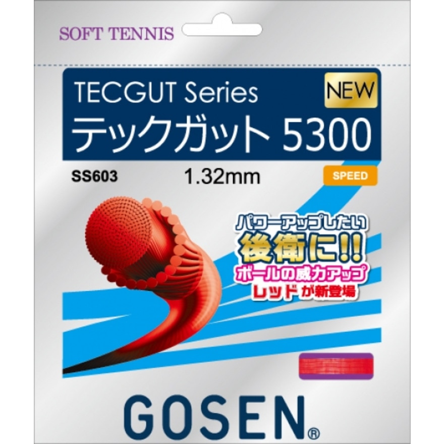 ゴーセン（GOSEN）（メンズ、レディース）ソフトテニスストリング テックガット5300 SS603RE