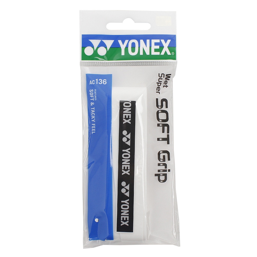 ヨネックス（YONEX）（メンズ、レディース、キッズ）テニスグリップテープ ウェットスーパーソフトグリップ 1本入 AC136-011