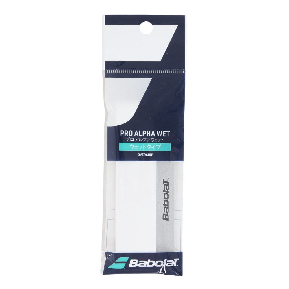 バボラ（BABOLAT）（メンズ、レディース、キッズ）テニスグリップテープ 1本入り PRO ALPHA WET X1 651023-WH