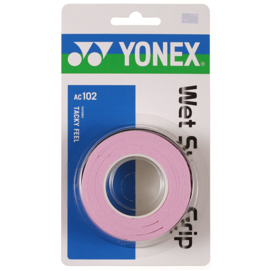 ヨネックス（YONEX）（メンズ、レディース、キッズ）テニスグリップテープ ウェットスーパーグリップ 3本入り AC102-128