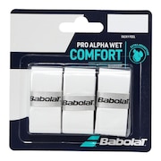(メンズ、レディース、キッズ)テニスグリップテープ 3本入り PRO ALPHA WET GRIP X3 653054-WH