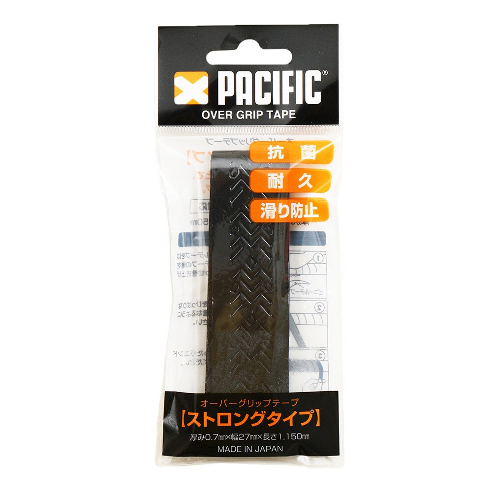  テニスグリップテープ オーバーグリップテープ ストロングタイプ PC-13SSG12199 BLK+