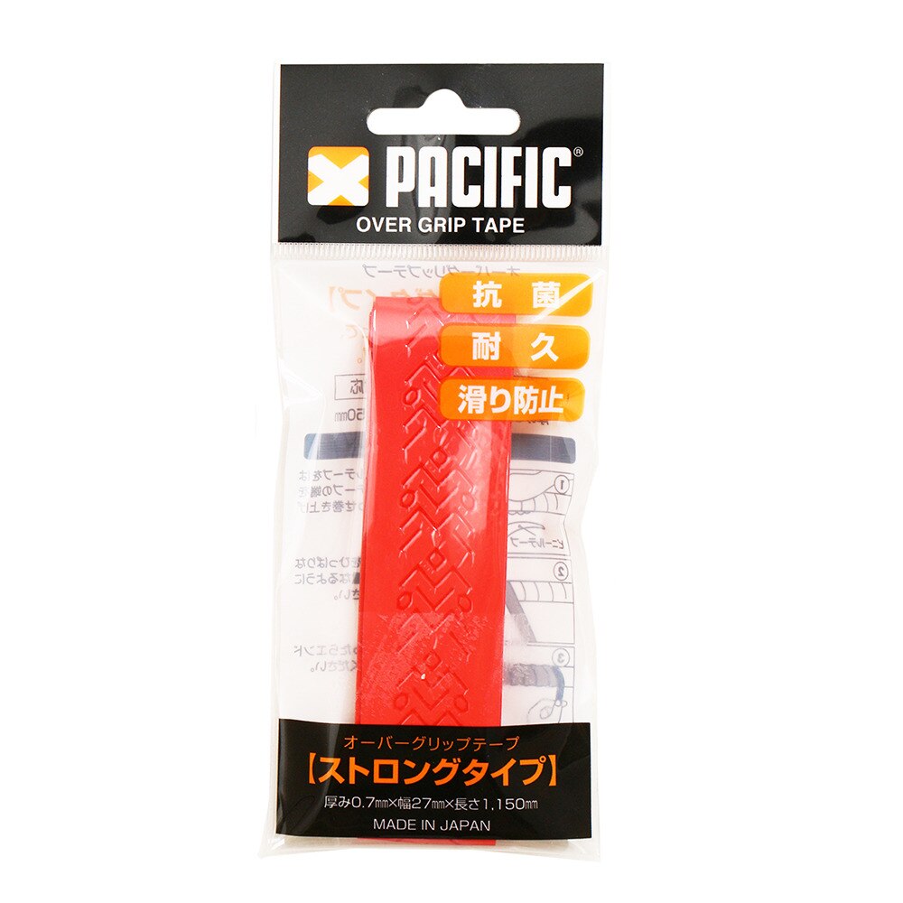  テニスグリップテープ オーバーグリップテープ ストロングタイプ PC-13SSG12199 RED+