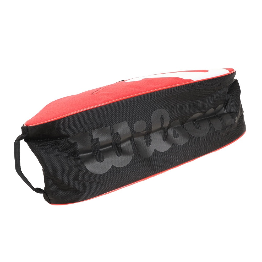 ウイルソン（Wilson）（メンズ、レディース、キッズ）テニス ラケットバッグ TEAMJ 6PK RACKET BAG RED/WHT  WR8021602001 （6本収納可）