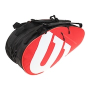 ウイルソン（Wilson）（メンズ、レディース、キッズ）テニス ラケットバッグ TEAMJ 6PK RACKET BAG RED/WHT WR8021602001 （6本収納可）