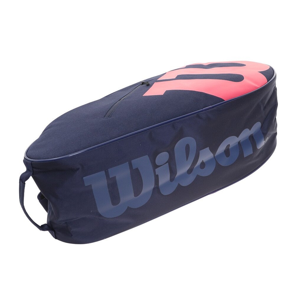 ウイルソン（Wilson）（メンズ、レディース、キッズ）テニス ラケットバッグ TEAMJ 6PK RACKET BAG NVY/PNK WR8021603001 (6本収納可)