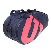 ウイルソン（Wilson）（メンズ、レディース、キッズ）テニス ラケットバッグ TEAMJ 6PK RACKET BAG NVY/PNK WR8021603001 （6本収納可）