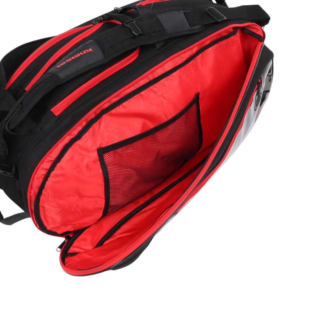 クナイスル（KNEISSL）（メンズ、レディース）テニス ラケットケース ラケットバッグ 6本入れ KBG01BK