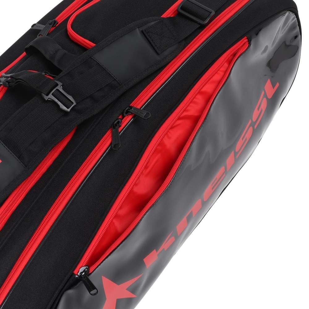 クナイスル（KNEISSL）（メンズ、レディース）テニス ラケットケース ラケットバッグ 6本入れ KBG01BK