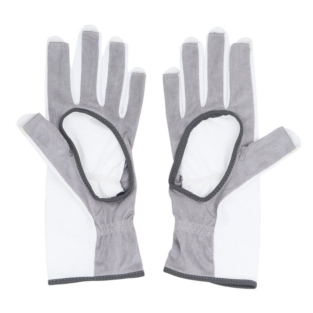 ダンロップ（DUNLOP）（レディース）テニス グローブ ネイルスルータイプ 両手用 TGG0118W WHT