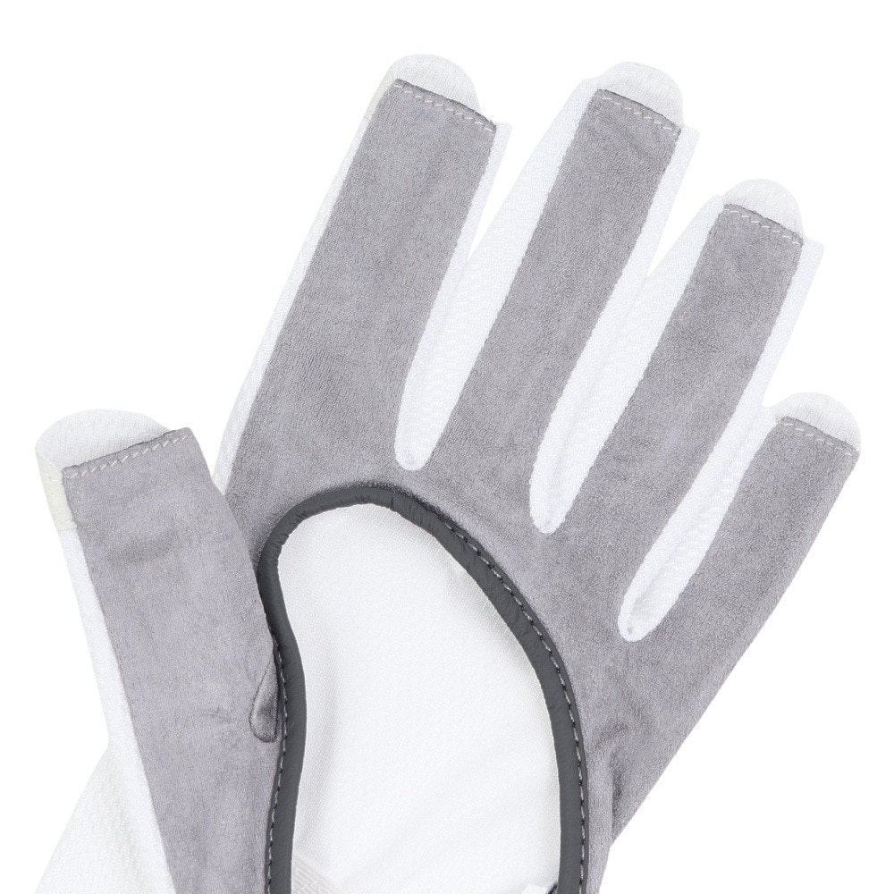 ダンロップ（DUNLOP）（レディース）テニス グローブ ネイルスルータイプ 両手用 TGG0118W WHT