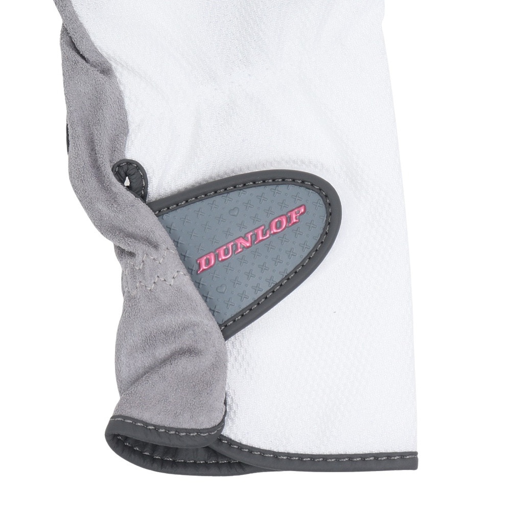 ダンロップ（DUNLOP）（レディース）テニス グローブ ネイルスルータイプ 両手用 TGG0118W WHT