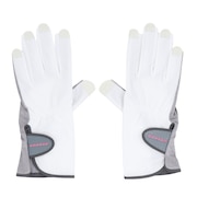 (レディース)テニス グローブ ネイルスルータイプ 両手用 TGG0118W WHT
