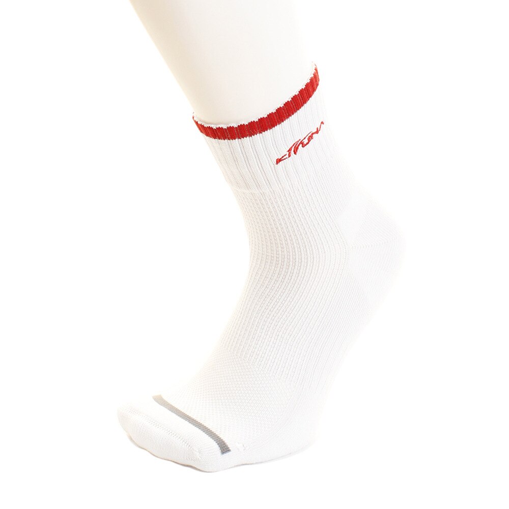 バドミントン ハーフソックス KSC-01UN WHT/RED