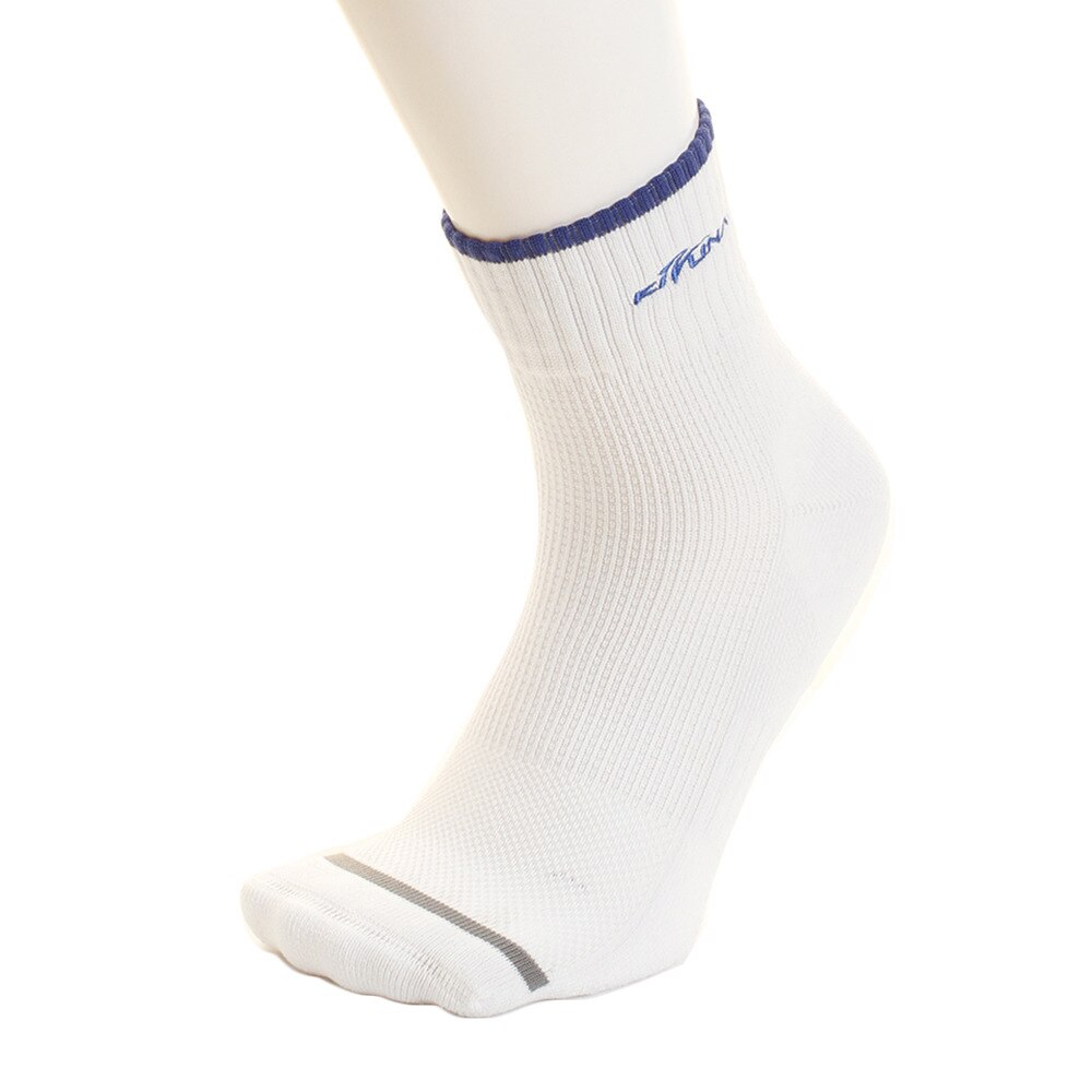 バドミントン レディース ハーフソックス KSC-01WS WHT/BLU