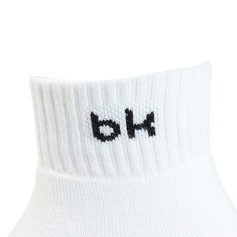 ブラックナイト（blackknight）（メンズ）バドミントン ソックス ショ-ト丈 3足組 SC-5980-WHT-2528