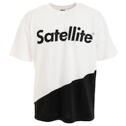 サテライト（Satellite）（メンズ）バドミントン ウェア Tシャツ 半袖 2トーン ドライ STS2D WHITE/BLACK