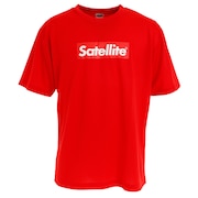 サテライト（Satellite）（メンズ）バドミントン ウェア Tシャツ 半袖 ドライ RED BOX STSDR RED