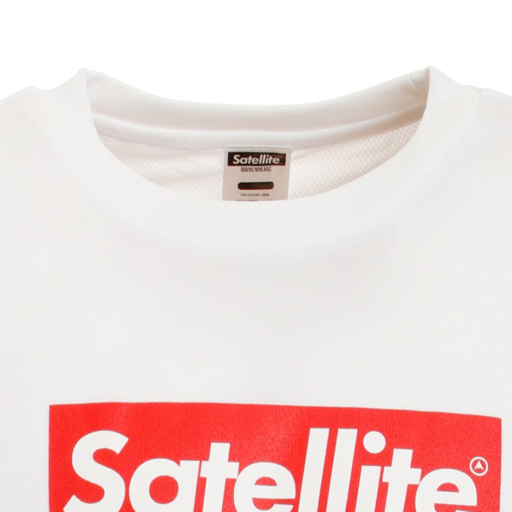 サテライト（Satellite）（メンズ）バドミントン ウェア Tシャツ 半袖 ドライ RED BOX STSDR WHITE