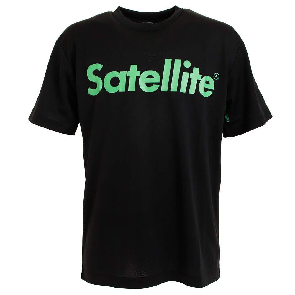  バドミントン ウェア Tシャツ 半袖 ドライ ロゴ STSDT BLACK/LIME