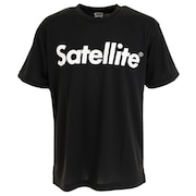 サテライト（Satellite）（メンズ）バドミントン ウェア Tシャツ 半袖 ドライ ロゴ STSDT BLACK/WHITE