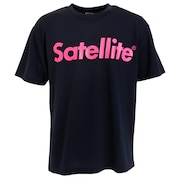 サテライト（Satellite）（メンズ）バドミントン ウェア Tシャツ 半袖 ドライ ロゴ STSDT NAVY/PINK
