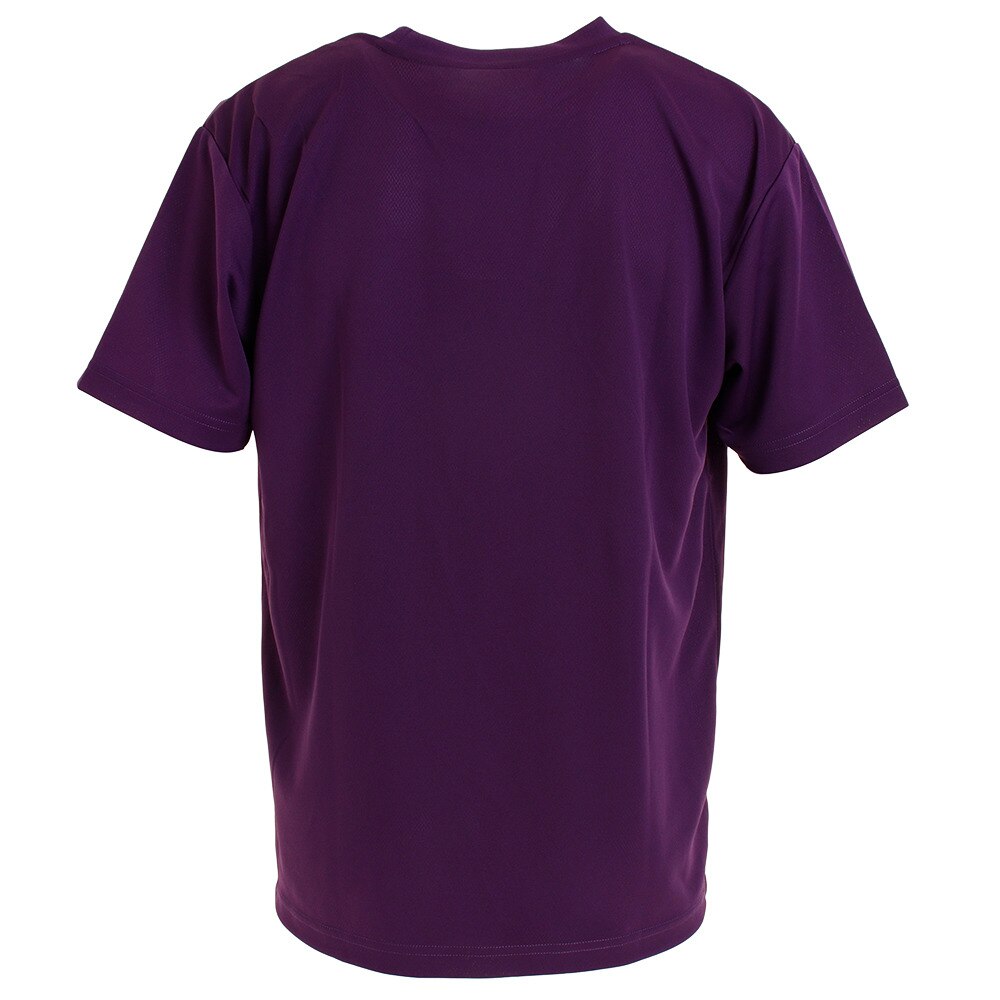 サテライト（Satellite）（メンズ）バドミントン ウェア Tシャツ 半袖 ドライ ロゴ STSDT PURPLE/WHITE★★★