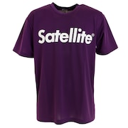 サテライト（Satellite）（メンズ）バドミントン ウェア Tシャツ 半袖 ドライ ロゴ STSDT PURPLE/WHITE