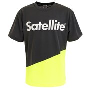 サテライト（Satellite）（メンズ）バドミントン ウェア Tシャツ 半袖 2トーン ドライ STS2D GRAY/YELLOW