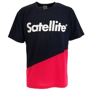 サテライト（Satellite）（メンズ）バドミントン ウェア Tシャツ 半袖 2トーン ドライ STS2D NAVY/PINK