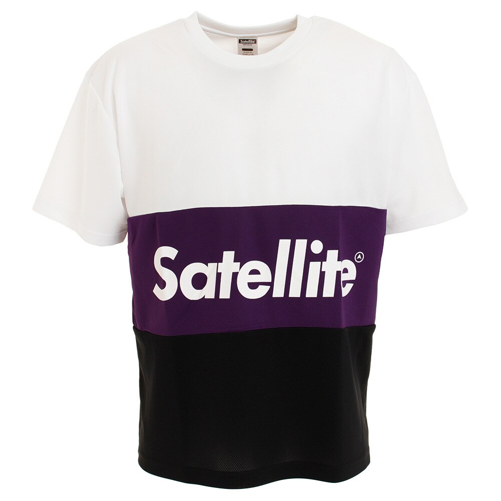  バドミントン ウェア Tシャツ 半袖 3トーン ドライ STS3D WHITE/PURPLE/BLACK