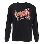 ブラックナイト（blackknight）（メンズ、レディース）バドミントンウェア ロングTシャツ T-1212-BLK
