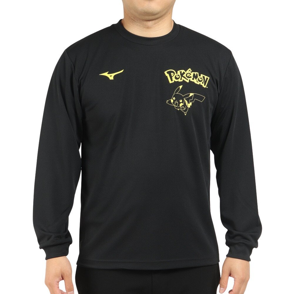 ミズノ（MIZUNO）（メンズ、レディース）バドミントンウェア ポケモン 長袖Tシャツ 72JA2P0109