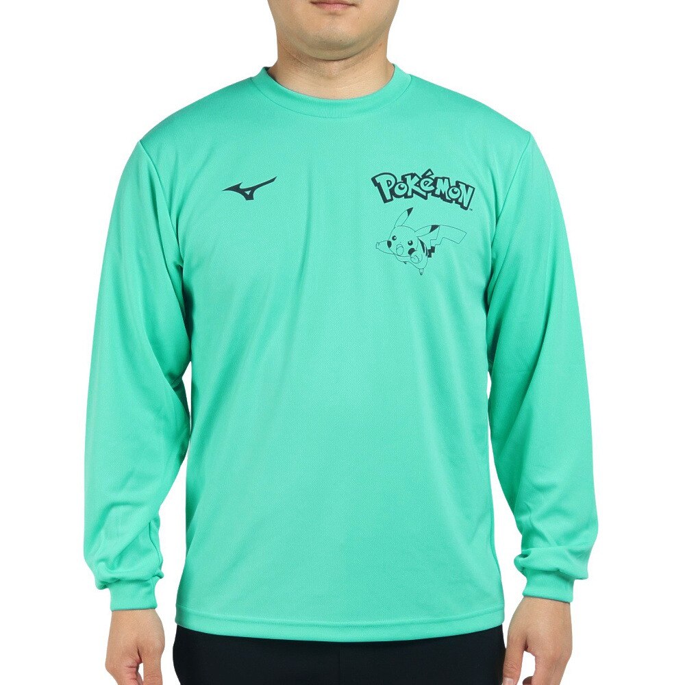 ミズノ（MIZUNO）（メンズ、レディース）バドミントンウェア ポケモン 長袖Tシャツ 72JA2P0132