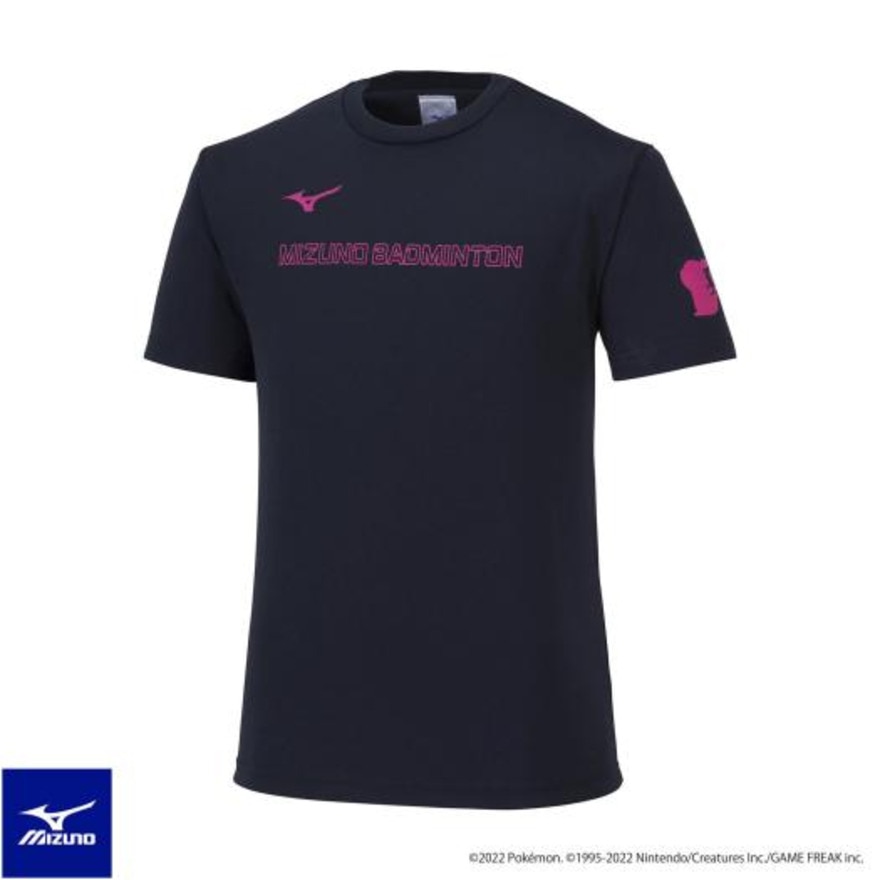 ミズノ（MIZUNO）（メンズ、レディース）バドミントンウェア ポケモン ピカチュウ半袖Tシャツ 72JA2P0214