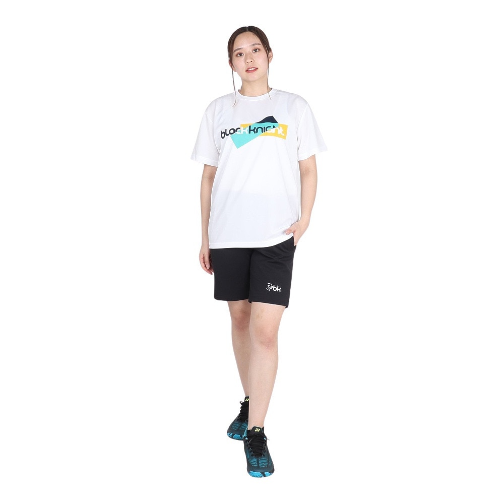 ブラックナイト（blackknight）（メンズ、レディース）バドミントンウェア ドライTシャツ T-4101U-WHT