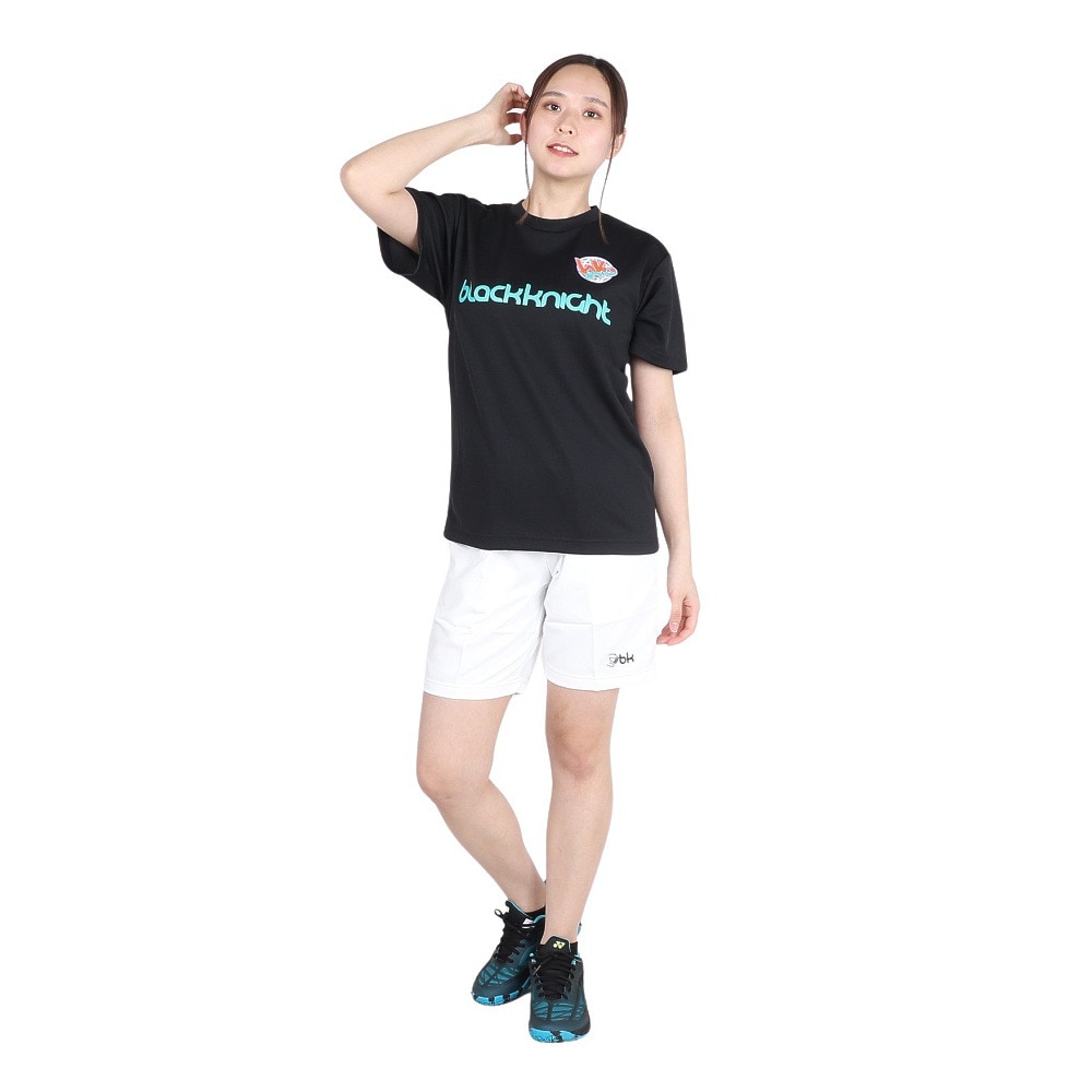 ブラックナイト（blackknight）（メンズ、レディース）バドミントンウェア ドライTシャツ T-4102U-BLA