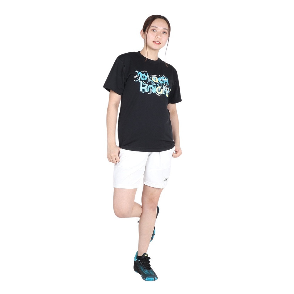 ブラックナイト（blackknight）（メンズ、レディース）バドミントンウェア ドライTシャツ T-4103U-BLA