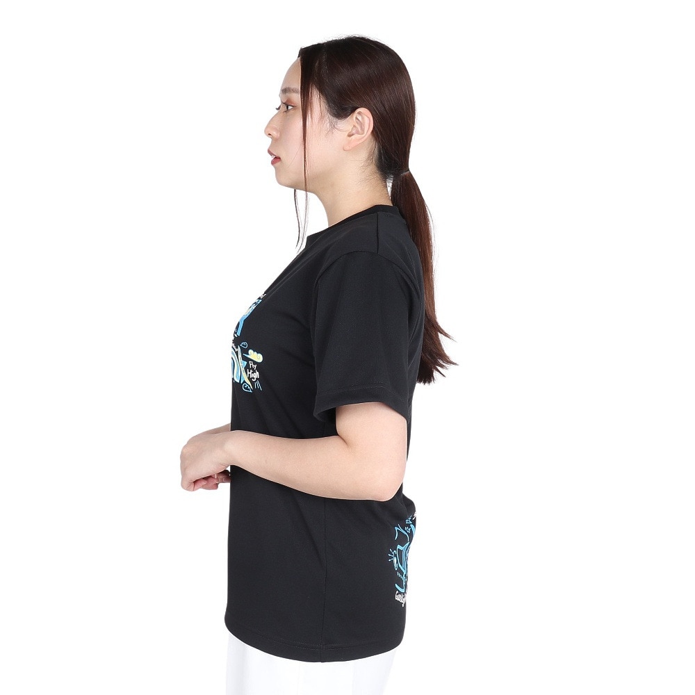 ブラックナイト（blackknight）（メンズ、レディース）バドミントンウェア ドライTシャツ T-4103U-BLA